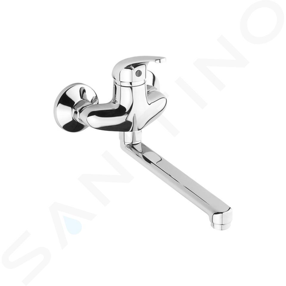 Jika Dino - Miscelatore per lavabo con bocca girevole, interasse 100 mm, cromo H3517270043101