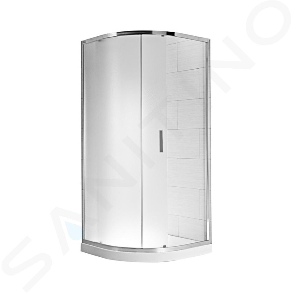 Jika Cubito Pure - Sprchový kout čtvrtkruhový 880-898x880-898 mm, stříbrná/čiré sklo H2502420026681