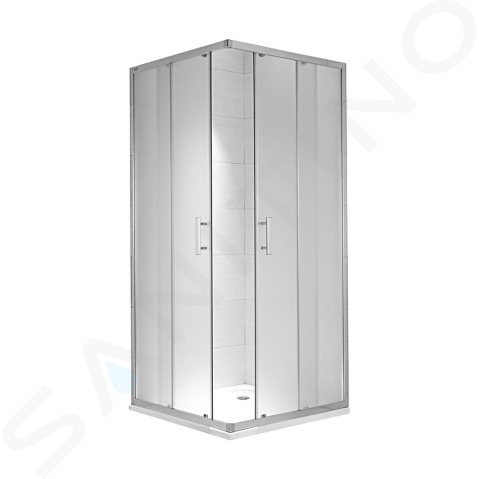 Jika Cubito Pure - Sprchový kout 780-795x780-795 mm, stříbrná/arctic sklo H2512410026661