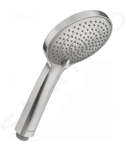 Duravit Duchas - Alcachofa de ducha, 3 chorros, MinusFlow, acero inoxidable cepillado UV0652016070