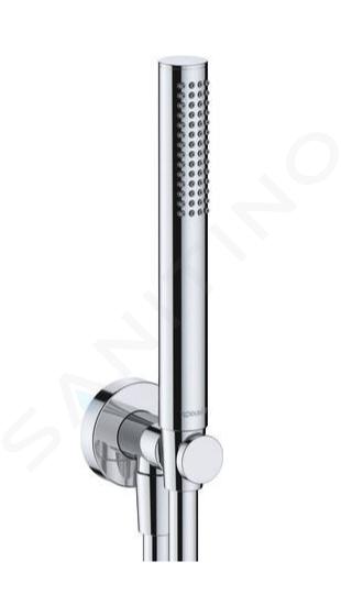 Duravit Douches - Set de pommeau de douche, coude/support et flexible, chrome UV0762002010