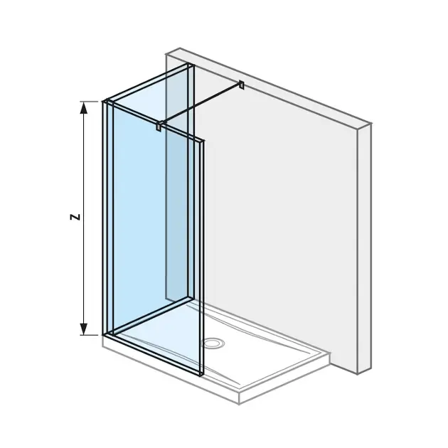 Jika Pure - Duschwand Walk in L zweiteilig 140x80 cm, Jika Perla Glass, Klarglas H2694250026681