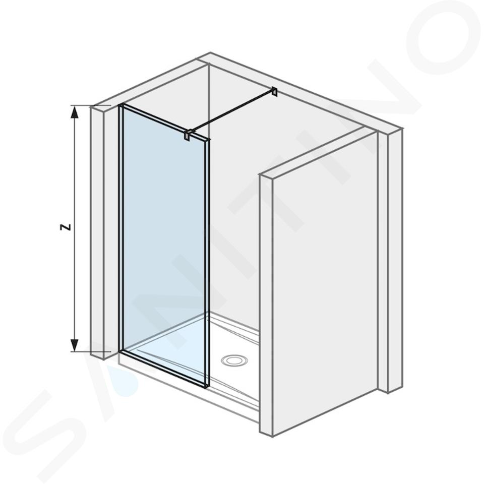 Jika Pure - Pared de ducha 90 cm, Jika Perla Glass, cristal transparente H2694270026681