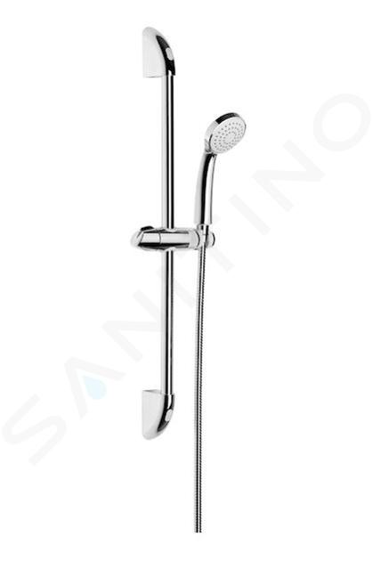 Jika Rio - Set pommeau de douche, barre de 600 mm et flexible de 1,7 m, inox/chrome H3651R00043711