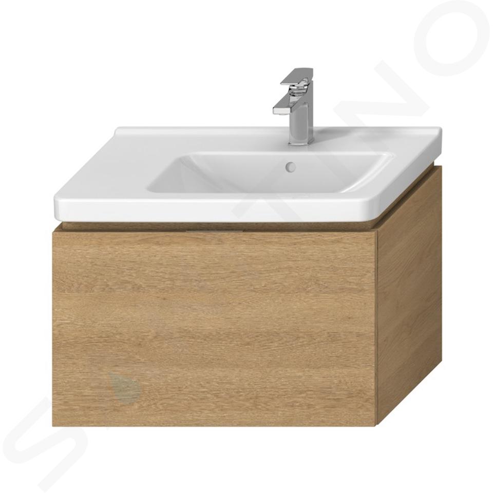 Jika Cubito Pure - Umývadlová skrinka, 74x48x43 cm, 1 zásuvka, dub H40J4253015191