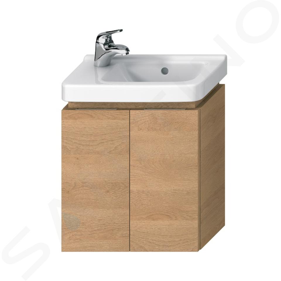 Jika Cubito - Meuble lavabo 44x48 cm, 2 portes, chêne H40J4202005191