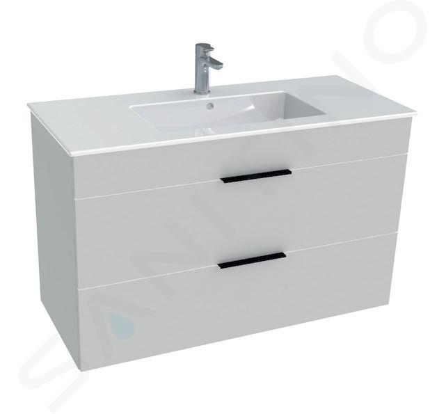 Jika Cube - Meuble avec lavabo, 980x422x622 mm, blanc H4536521763001