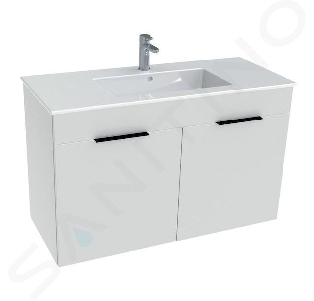 Jika Cube - Mobiletto con lavabo, 980x422x622 mm, bianco H4536511763001