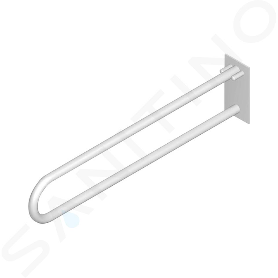 Jika Universum - Barre d'appui pour toilettes, 550mm, articulée, pliable, à fixer au mur, blanc H3897150000001