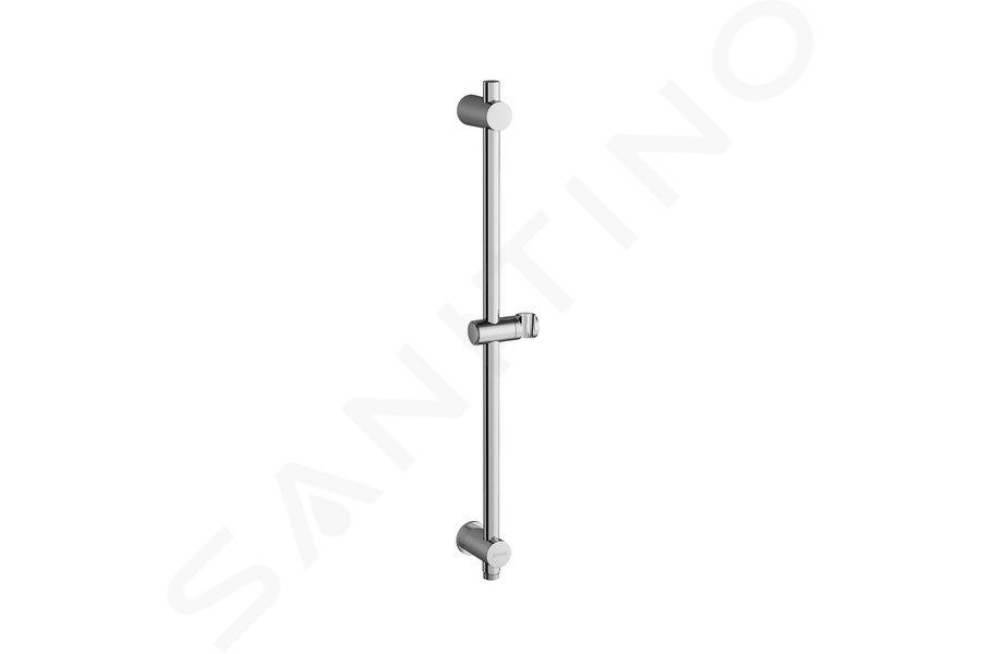 Ravak Duchas - Barra de ducha 975,00 con soporte de ducha deslizante y salida de pared, 60 cm, cromo X07P342