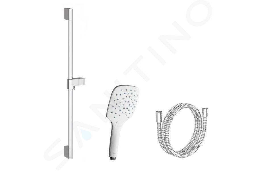 Ravak Docce - Set soffione Air 921,00, asta e tubo flessibile, 3 getti, cromato X07S002