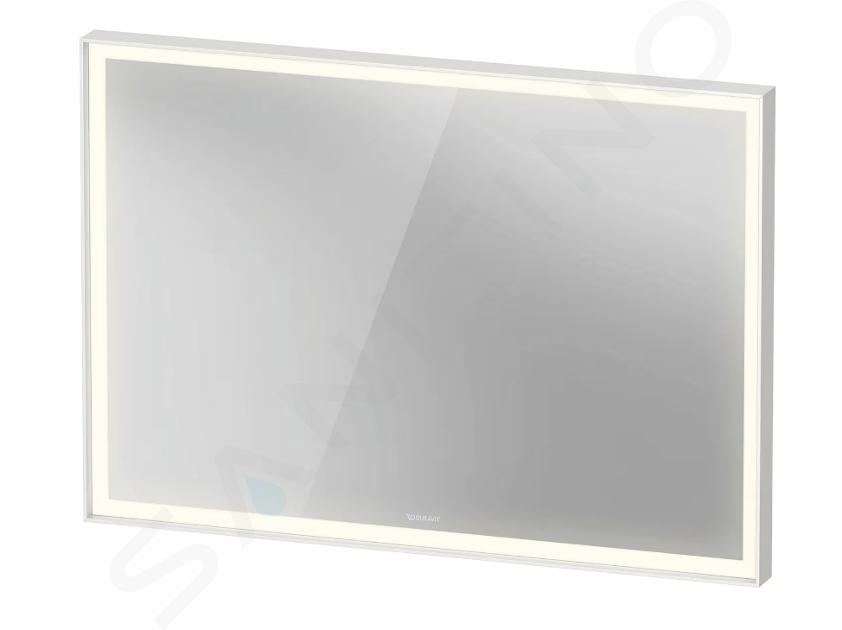 Duravit L-Cube - Spiegel met LED verlichting, 100x67 cm, touch sensor, mat wit LC7382018180100
