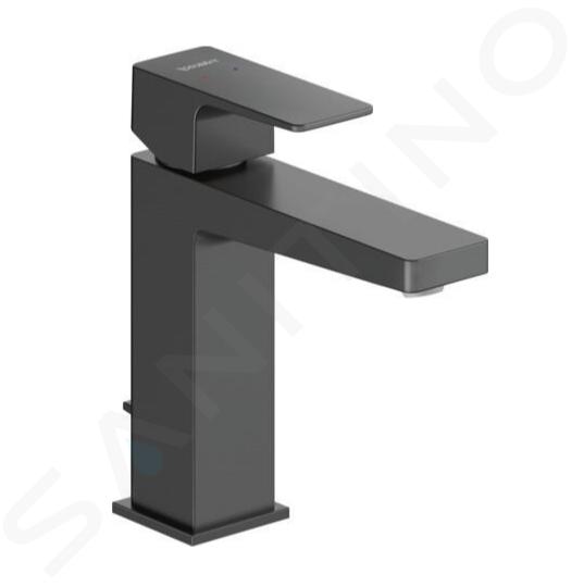 Duravit Manhattan - Mosdócsaptelep, leeresztővel, matt fekete MH1020001046