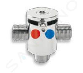 Novaservis Grifos de agua fría - Mezclador mecánico para grifos de 3/8", cromado MM10