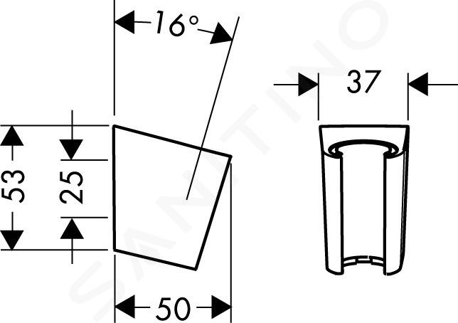 Hansgrohe 04580000 - Soporte Para Alcachofa De Ducha Cromad