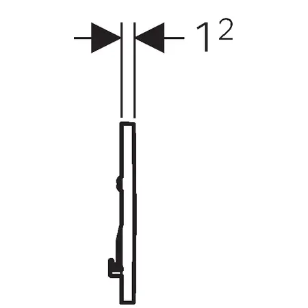 Plaque de chasse d'eau double pour Geberit Sigma01 - Finition chromée - Panneau de bouton de chasse