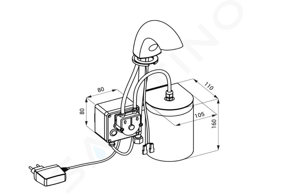 Sanela Robinet infrarouge - Mitigeur de lavabo automatique