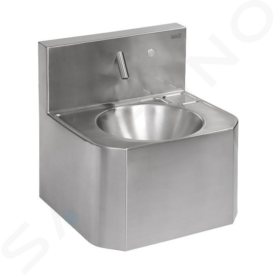 Sanela Lavabi in acciaio inox - Lavabo sospeso in acciaio inox con sistema piezoelettrico, 24V SLUN 71P