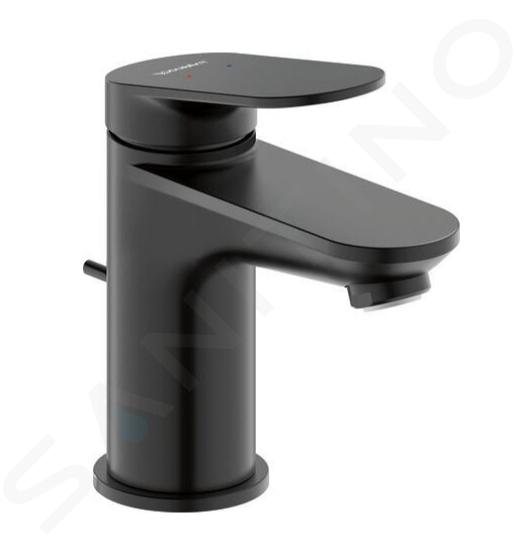 Duravit Wave - Wastafelkraan met afvoer, mat zwart WA1010001046