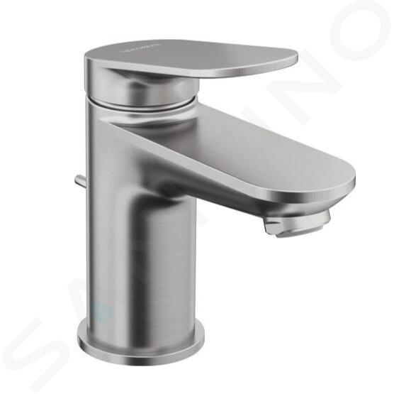 Duravit Wave - Miscelatore da lavabo, con sistema di scarico, acciaio inox spazzolato WA1010001070