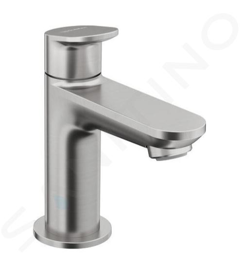 Duravit Wave - Rubinetto non miscelatore per lavabo, acciaio inox spazzolato WA1080002070