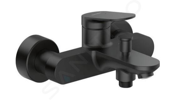 Duravit Wave - Miscelatore per vasca da bagno, nero opaco WA5230000046