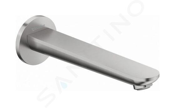 Duravit Wave - Bocca di erogazione per vasca da bagno, acciaio inox spazzolato WA5240010070