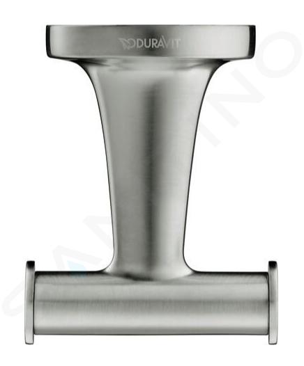 Duravit Starck T - Appendino doppio, acciaio inox spazzolato 0099307000