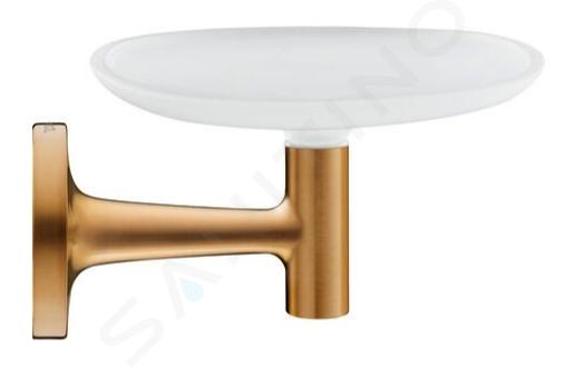 Duravit Starck T - Jabonera con soporte, cristal esmerilado/bronce cepillado 0099330400