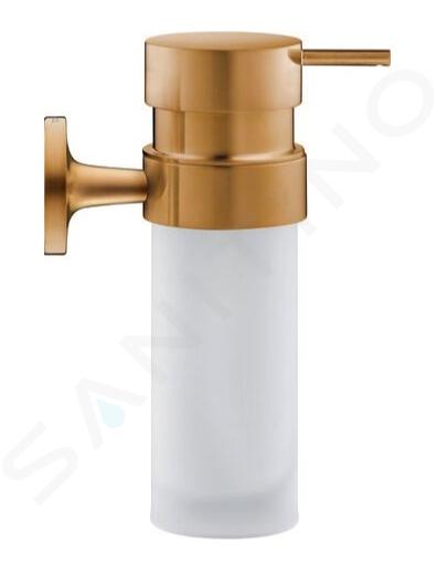 Duravit Starck T - Zeepdispenser met houder, matglas/geborsteld brons 0099350400