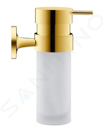 Duravit Starck T - Dispensador de jabón con soporte, cristal esmerilado/oro 0099353400