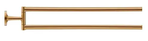 Duravit Starck T - Toallero doble, giratorio, longitud 47 cm, bronce cepillado 0099410400