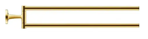 Duravit Starck T - Toallero doble, giratorio, longitud 47 cm, dorado 0099413400