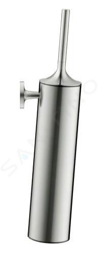 Duravit Starck T - Scopino WC a parete con supporto, acciaio inox spazzolato 0099467000