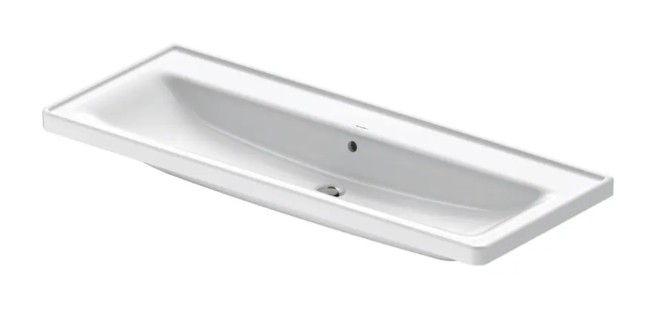 E-shop Duravit D-Neo - Umývadlo 120x48 cm, s prepadom, bez otvoru na batériu, biela 2367120060