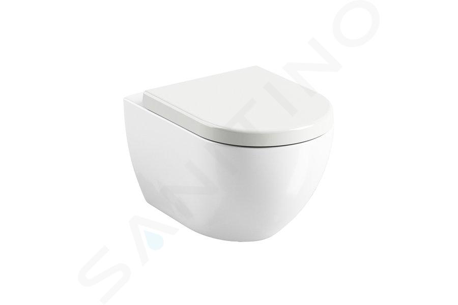 Ravak Chrome - Toilette sospesa Uni Rim, bianco X01516