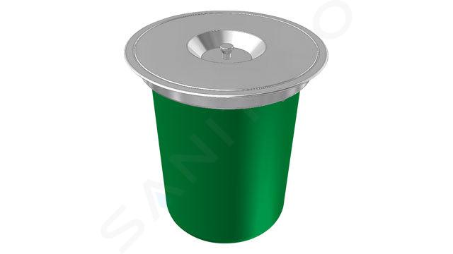 Franke KEA - Coș de gunoi încorporabil E12, verde/inox 134.0035.042