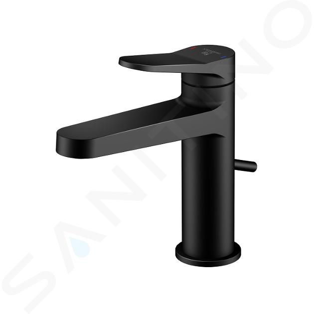 Steinberg 340 - Miscelatore da lavabo, con sistema di scarico, nero 340 1000 S