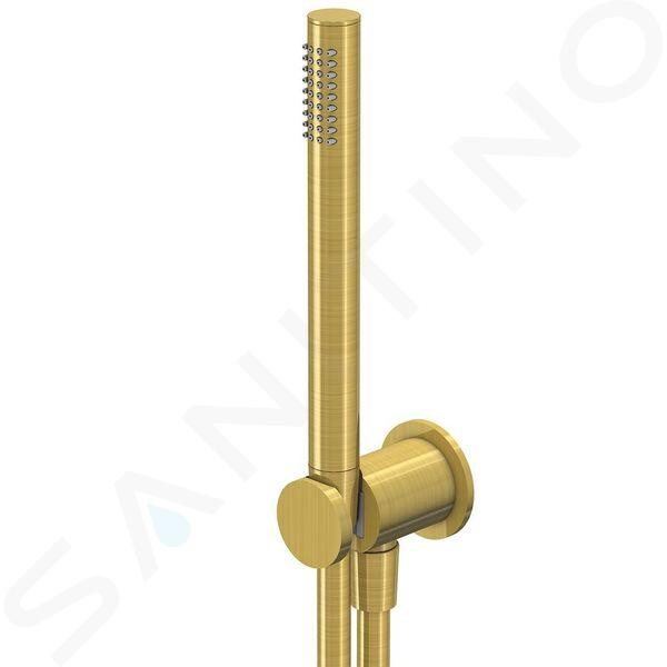 Steinberg 340 - Brausegarnitur: Handbrause, Halter und Schlauch, Gold gebürstet 340 1670 BG