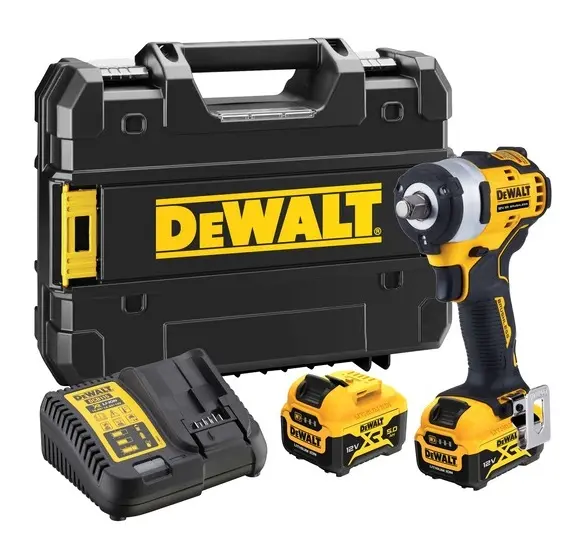 Levně DeWALT - 12V AKU rázový utahovák, 2x aku 2,5 Ah Li-Ion, nabíječka DCF901P2