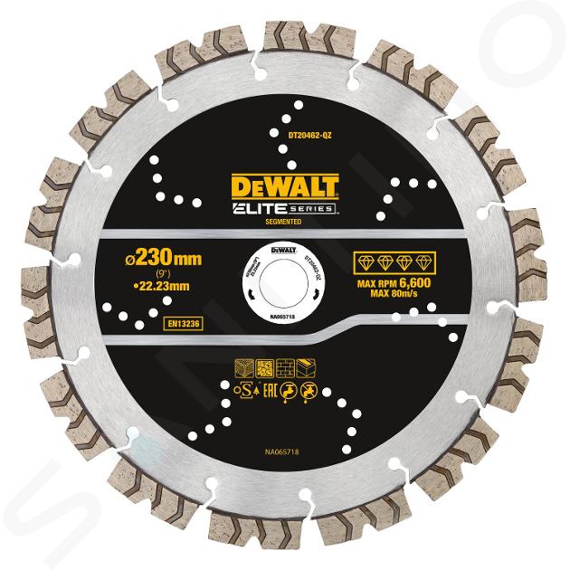 DeWALT Accesorii - Disc diamantat cu segmente pentru debitare materiale de construcții dure 230 x 22,23 mm DT20462