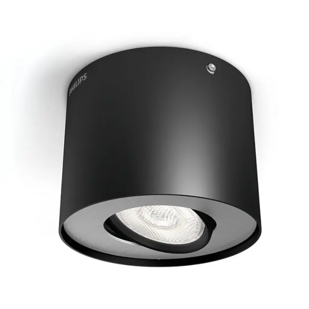 Philips myLiving - Bodové svítidlo, průměr 10 cm, 2700 K, 4,5 W, stmívatelné, černá 915004934901