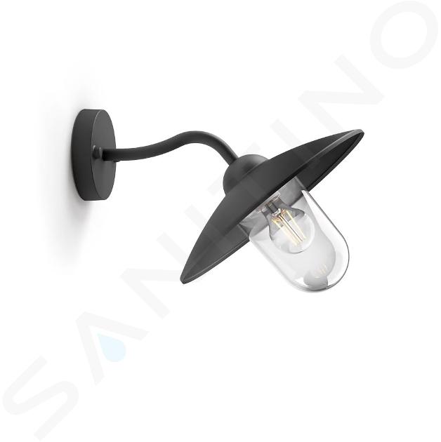 Philips myGarden - Lampada a parete per esterni 37x24 cm, E27, nero 915005308601