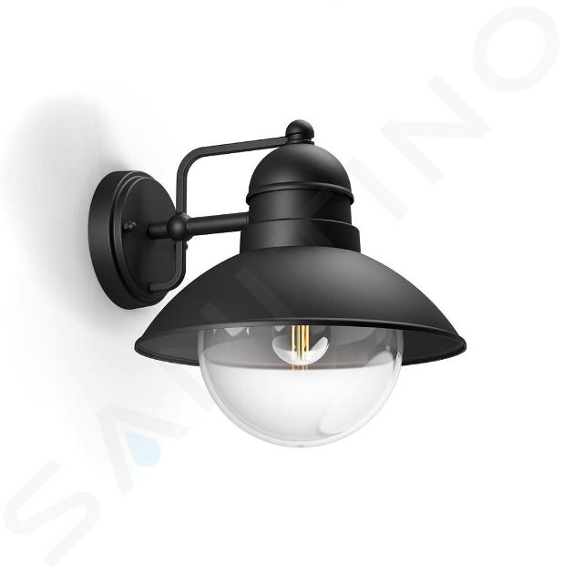 Philips myGarden - Lampada a parete per esterni 22x22 cm, E27, nero 915005309101