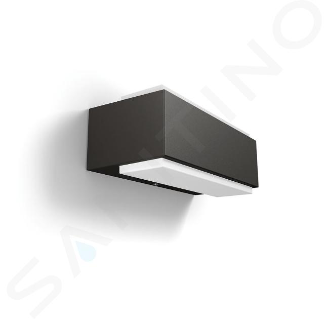 Philips myGarden - Nástěnné venkovní LED svítidlo 20x8 cm, 4000 K, 9 W, antracit 915005378702