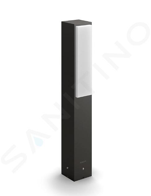 Philips myGarden - Luminaria LED de columna para exteriores, altura 42 cm, 2700 K, 9 W, antracita 915005378801