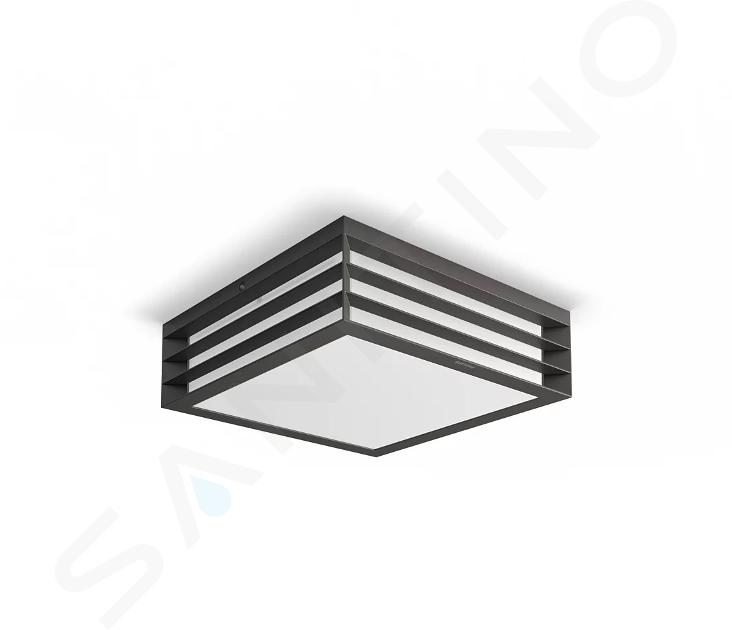 Philips myGarden - Lampada da soffitto per esterni 26x26 cm, E27, antracite 915005382401