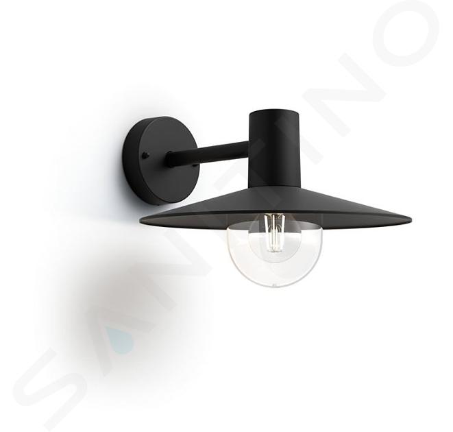 Philips myGarden - Lampada da parete per esterni 30x22 cm, E27, nero 915005553401