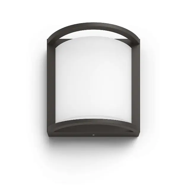 Philips myGarden - Falra szerelhető kültéri LED-es lámpatest 19x19 cm, 2700 K, 12 W, antracit 915005554401