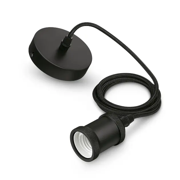 Philips Iluminare - Cablu suspendat cu dulie, E27, negru 929001977901